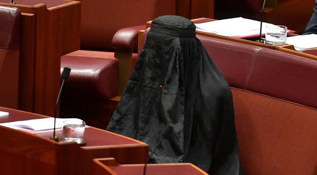 لماذا ارتدت هذه النائبة الأسترالية البرقع في البرلمان ؟