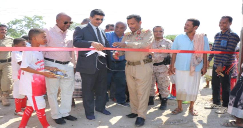 افتتاح عدد من المشاريع الرياضية في محافظة أبين