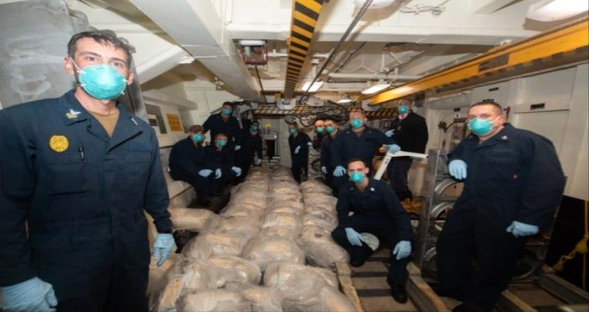 إحباط محاولة تهريب ربع طن من المخدرات قبالة السواحل اليمنية