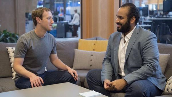 محمد بن سلمان يزور شركة فيسبوك ويلتقي مارك