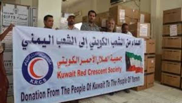 وصول الدفعة الخامسة من المساعدات الإنسانية الكويتية إلى اليمن 