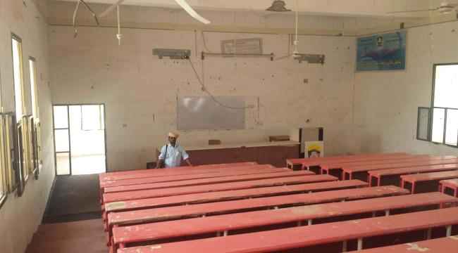 لحج : إعادة تأهيل قاعة السلطان العبدلي بكلية الزراعة 