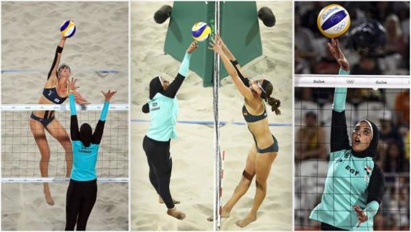 "مايوه شرعي " بدلاً عن "بكيني البحر" يلفت الأنظار على شاطىء كوبا كابانا بالبرازيل 