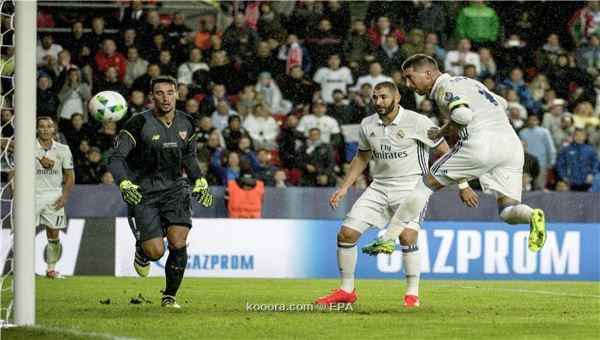 أهداف الوقت القاتل تمنح ريال مدريد كأس السوبر الأوروبي