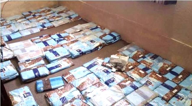 ضبط كمية كبيرة من الحشيش المخدر في #وادي_حضرموت .. صور 