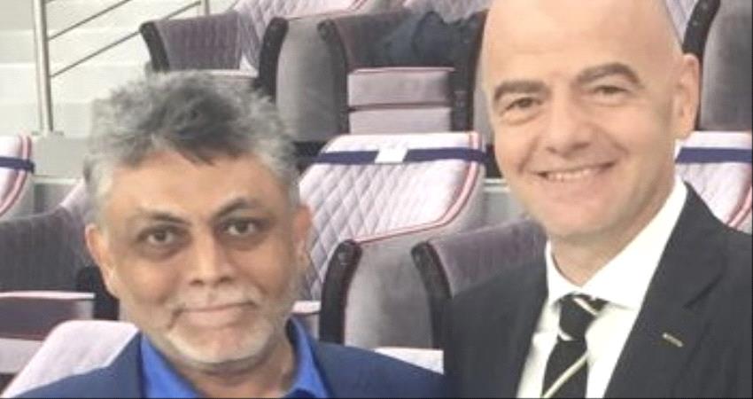 رئيس الاتحاد الدولي لكرة القدم يبدى أستعداد الفيفا لدعم الكرة اليمنية ..