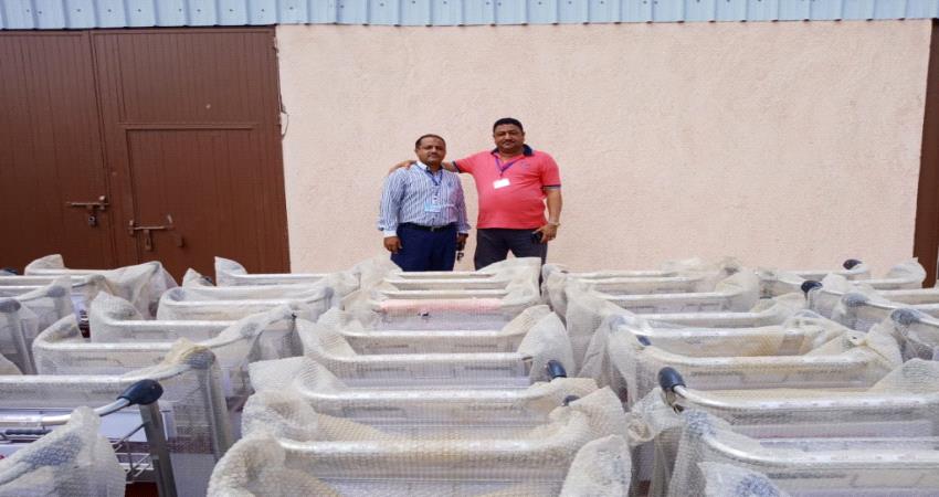 بانافع للعود تسلم مطار عدن دفعة جديدة من العربات اليدوية