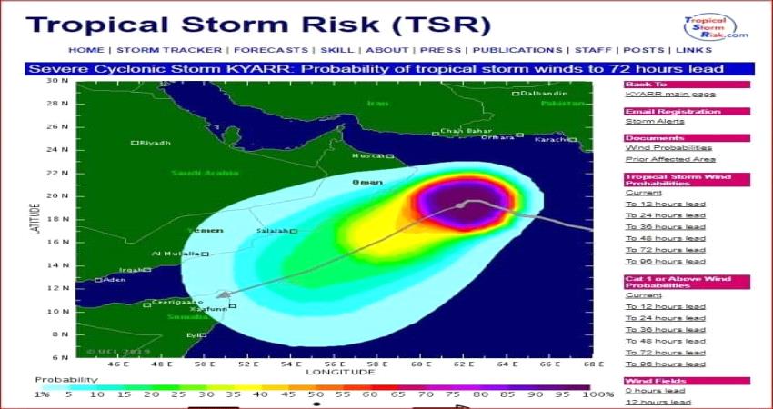 اخر مستجدات الاعصار كيار في بحر العرب وتأثيراته على اليمن وعمان