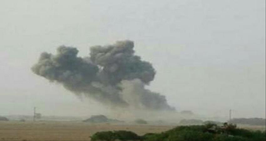 غارات للتحالف تدمر مخزن أسلحة وآليات حوثية في البيضاء 