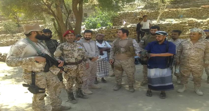 قيادة التحالف العربي تزور جبهة طورالباحة حيفان وعيريم على حدود الصبيحة 