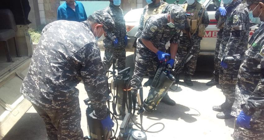 قوات حماية المنشئات تدشن  اعمال تعقيم في دار العجزة والمنسين