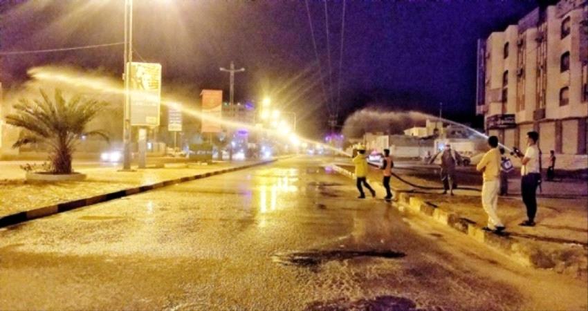 استمرار تعقيم الاسواق والاماكن العامة في سيئون 