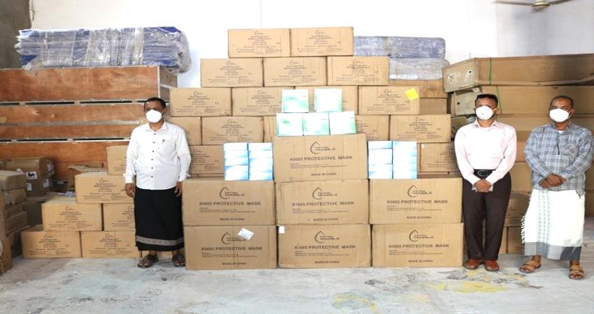 صحة وادي حضرموت تتسلم شحنة ادوية ومستلزمات طبية 