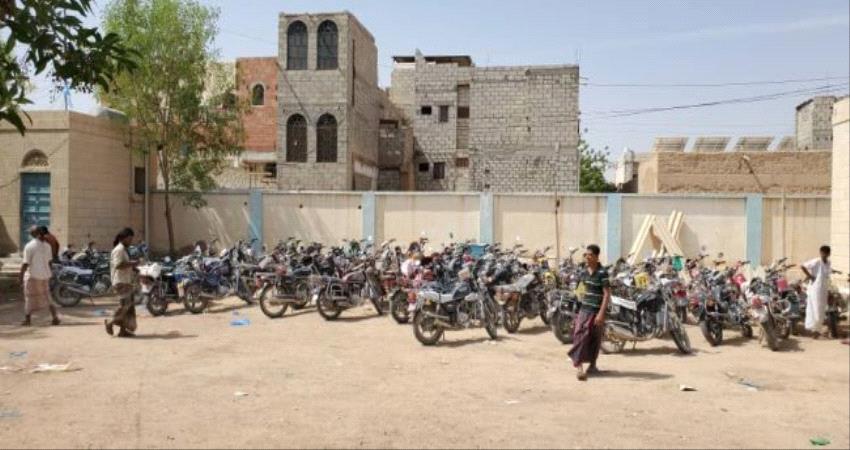 شرطة السير بقطن حضرمون تنفذذ حملة وتضبط ٢٠١ دراجة نارية غير مرقمة