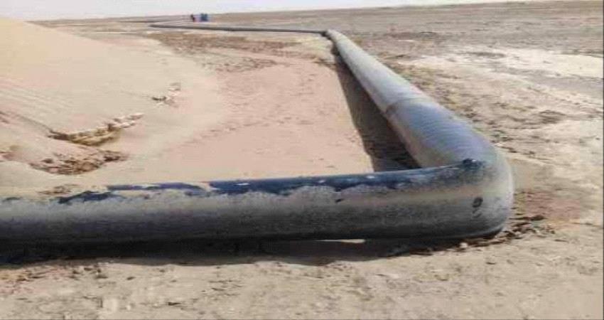 سجل ضد مجهولين...عمل تخريبي يطال أنابيب نقل المياه في ساحل حضرموت 