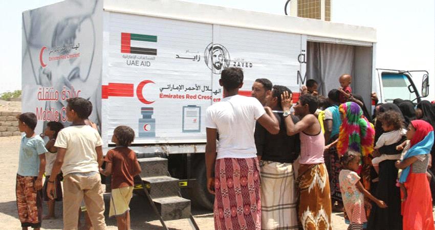 استمرار تدفق المساعدات الاماراتية الى اليمن