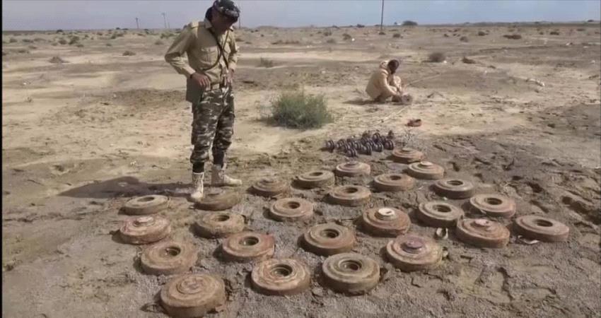 حملة إزالة مخلفات الحرب تنفذها الفرق الهندسية للعمالقة في أبين