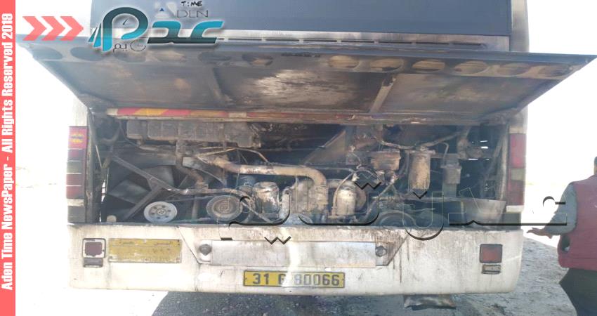 صور_نجاة ركاب حافلة لشركة الاولى للنقل الجماعي من الموت