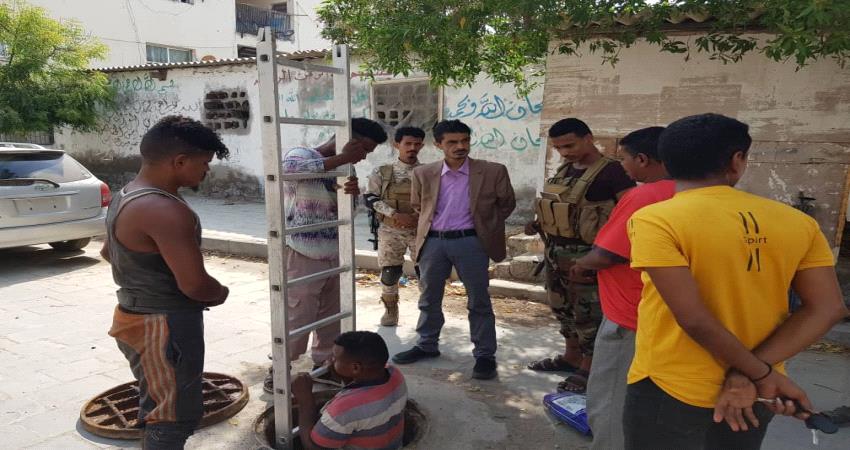 عدن.. حملة تصفية للصرف الصحي بخورمكسر