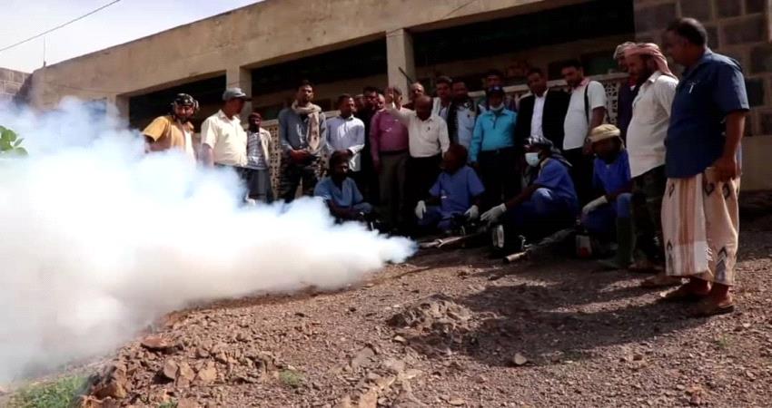 الضالع .. تدشين حملة رش ضبابي في مديرية الحصين