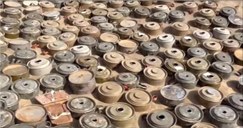 فرق هندسية تخلص أراضي الضالع من آلاف الألغام والعبوات الناسفة 