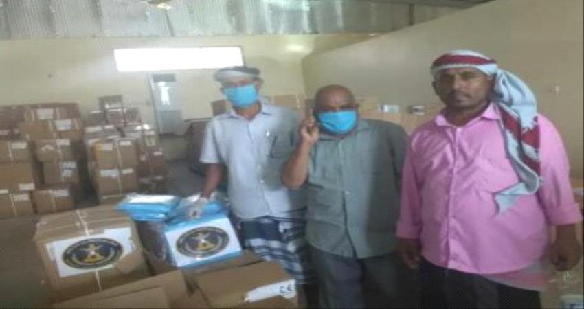   انتقالي_المضاربة يسلم مكتب الصحة بالمديرية مستلزمات طبية