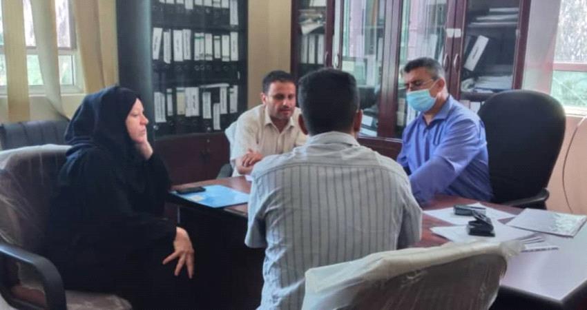 مناقشة تمويل مشروع معالجة مياة الشرب بالحصين في الضالع