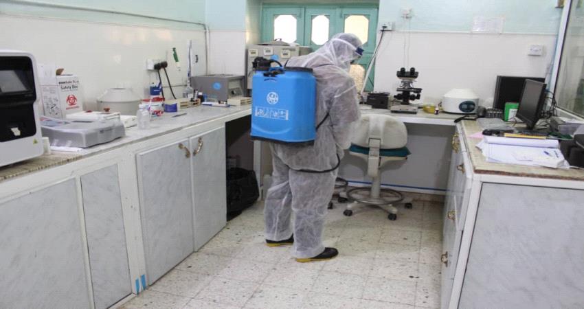 حملة تعقيم شاملة بعد إكتشاف حالة كورونا جديدة مؤكدة بمستشفى تعاوني بحضرموت