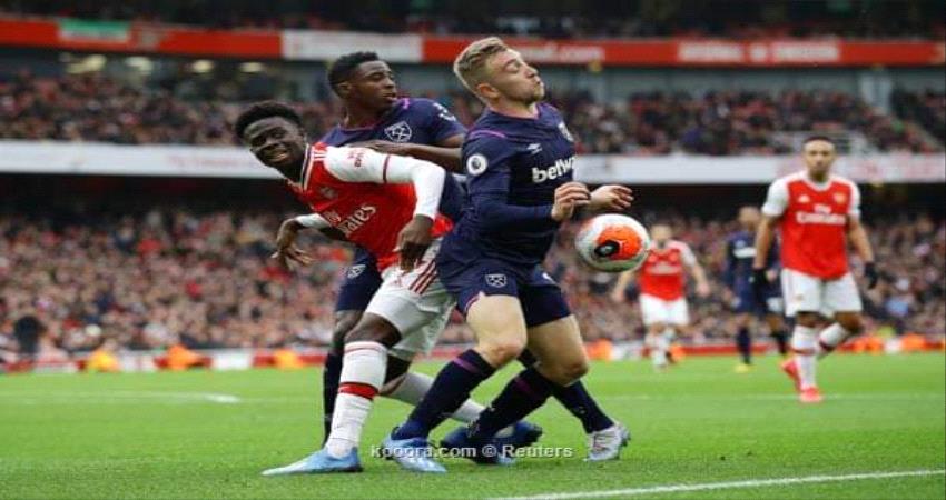 الارسنال يتخطى وست هام بشق الأنفس 