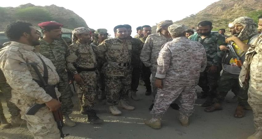 قيادات عسكرية رفيعة تزور البوابة الغربية للعاصمة عدن