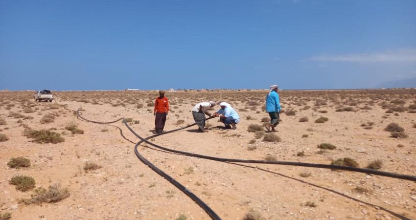 خليفة الإنسانية تمد المياه غربي سقطرى