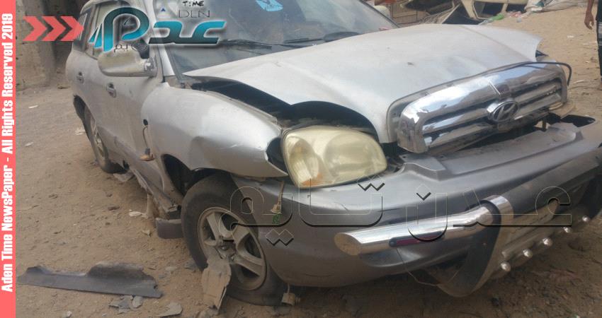 صورة.. نجاة مواطن وابنه من محاولة اغتيال بلحج 