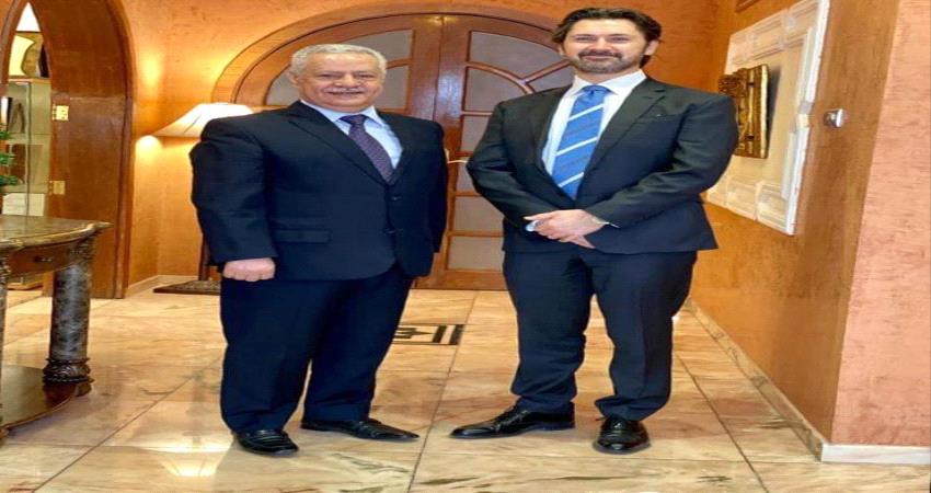 المفلحي يبحث مع مسؤول بريطاني تنفيذ ما تبقى من اتفاق الرياض