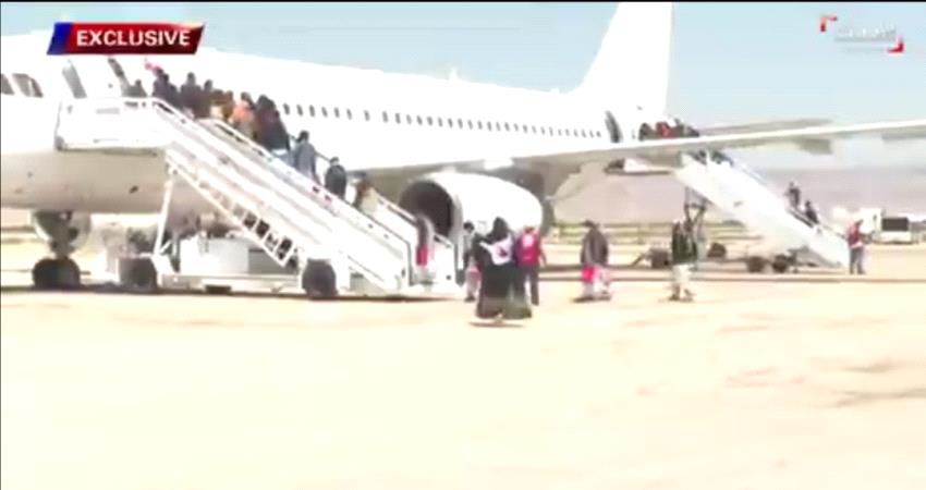 وصول  الدفعة الأولى من أسرى الحوثيين والشرعية إلى سيئون