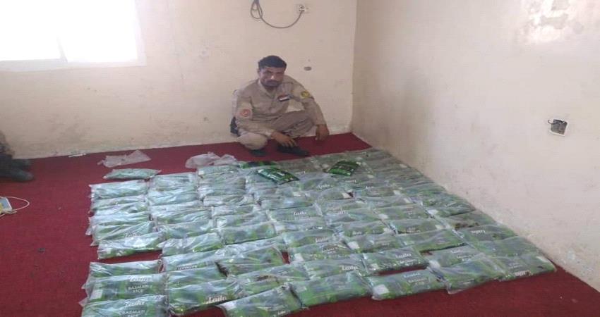 إحباط عملية تهريب 84كيلو حشيش إلى عدن (صور)