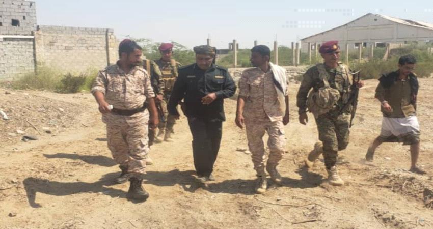 اللواء 11 صاعقة يعزز أمن أبين بالافراد ويعيد بناء سور حول ادارة الامن