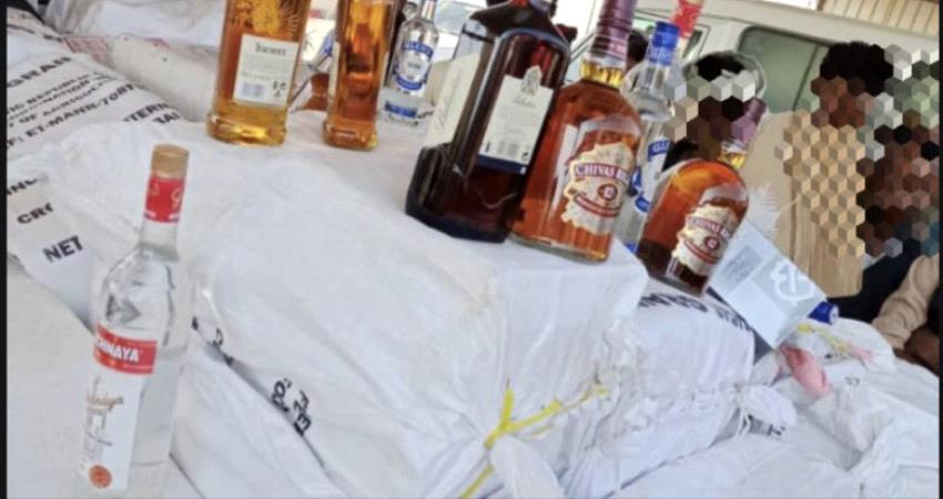 ضبط شحنة خمور مهربة من القرن الأفريقي