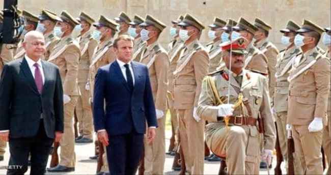 الرئيس الفرنسي في أول زيارة للعراق