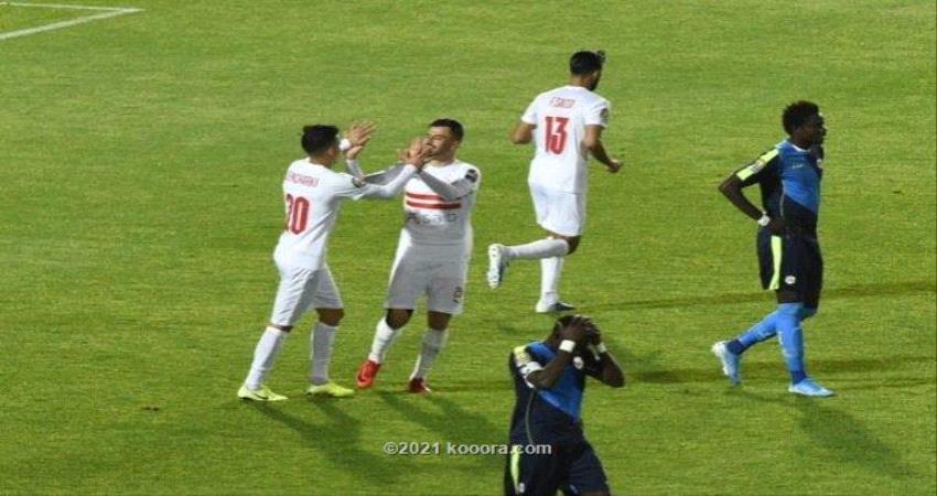 الزمالك يسحق تونجيث ويودع دوري الأبطال
