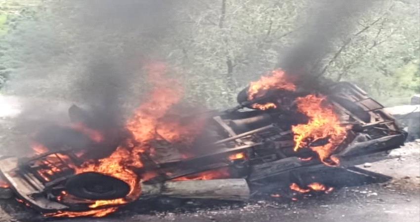 حادث مروع يودي بحياة 3أشخاص في يافع (صور)