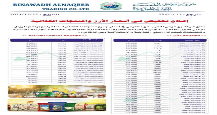 شركة بن عوض النقيب نزول الصرف يرافقه نزول غير عادل للأسعار .. من السبب؟!