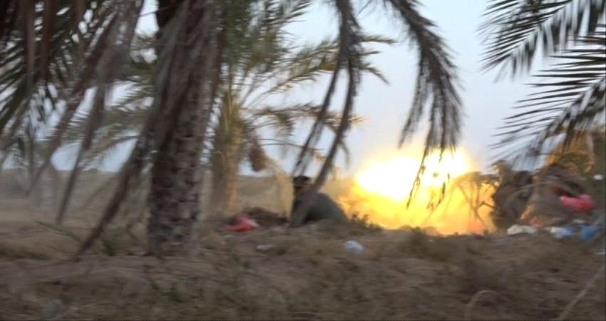 مدفعية القوات المشتركة تدك أوكار وثكنات للمليشيات الحوثي في الحديدة