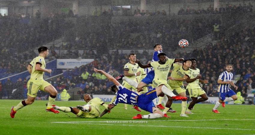 آرسنال يتعثر مجددا بتعادل مخيب أمام برايتون