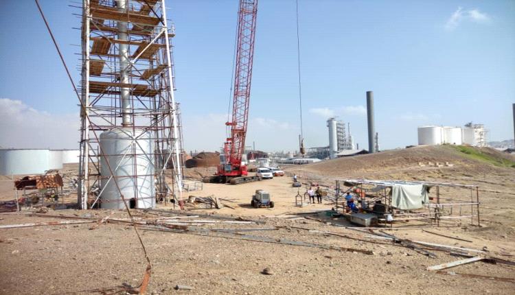 تقرير مصور يرصد أعمال الصيانة والتأهيل في مصافي عدن