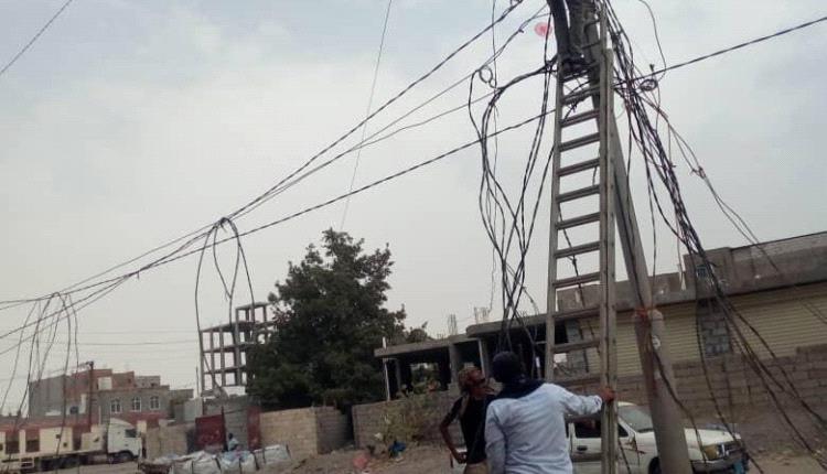 اجراءات قانونية ضد المخالفين في الربط العشوائي للكهرباء بالعاصمة عدن