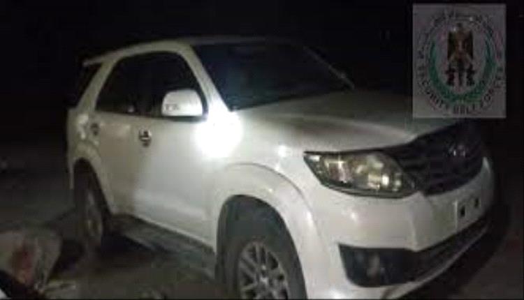 أبين.. الحزام الأمني يستعيد سيارة تابعة لمنظمة دولية بعد ساعات من سرقتها 