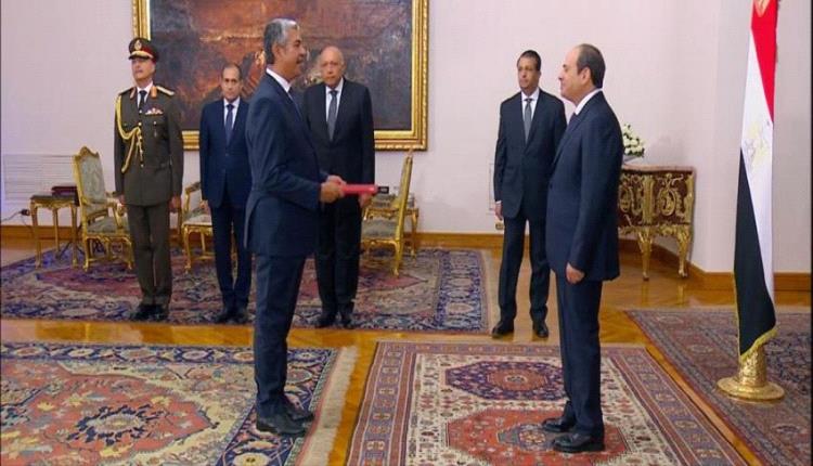 في قصر الإتحادية .. الرئيس السيسي يتسلم أوراق إعتماد سفير اليمن
