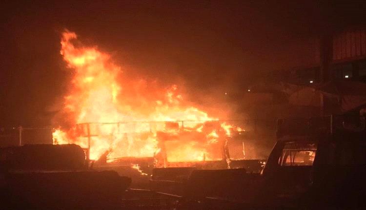 اندلاع حريق هائل في لبعوس #يافع (حصيلة الضحايا)