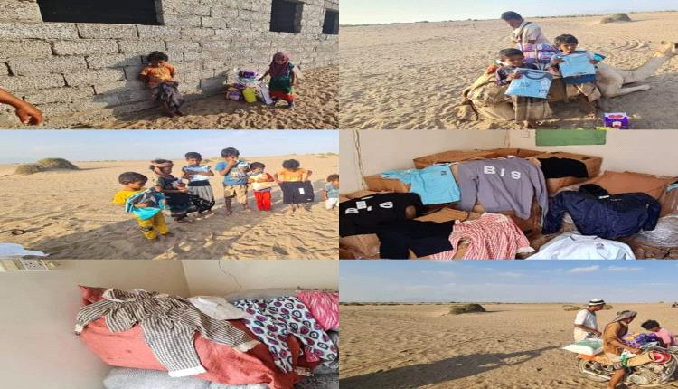 مبادرة الإعلامي "العبيدي" توزع ملابس وتمور على الأسر الفقيرة والايتام في عدن ولحج