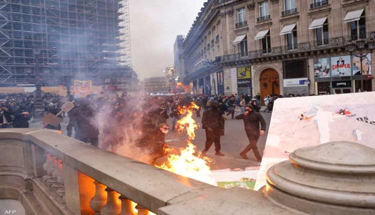 اعمال عنف واشتباكات في تظاهرات مليونية بفرنسا